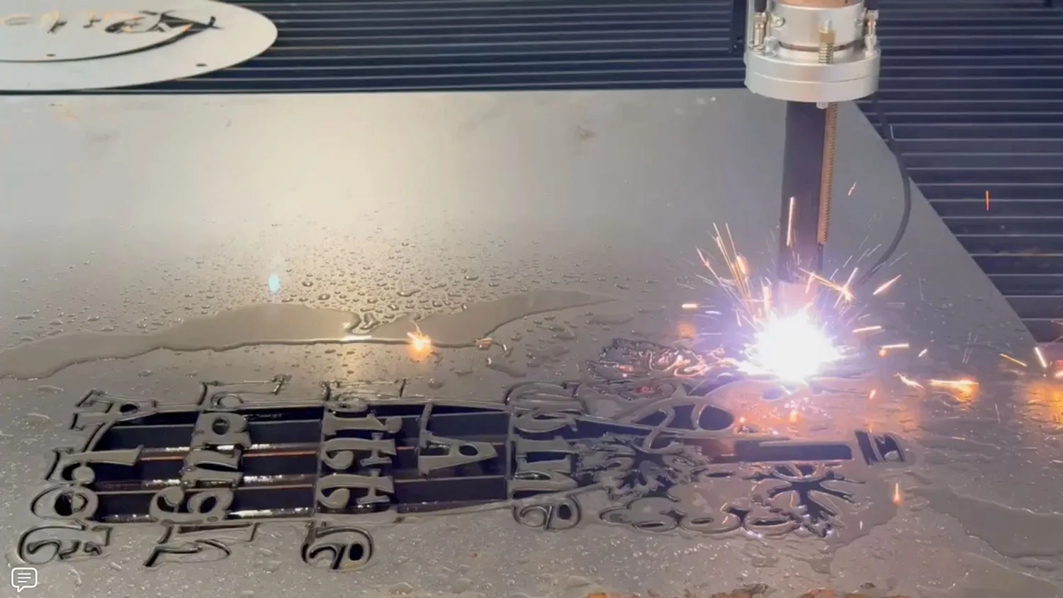 The 5x10 CNC plasma table in operation